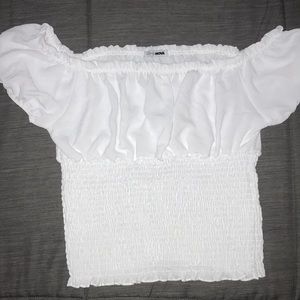 White off the shoulder blouse